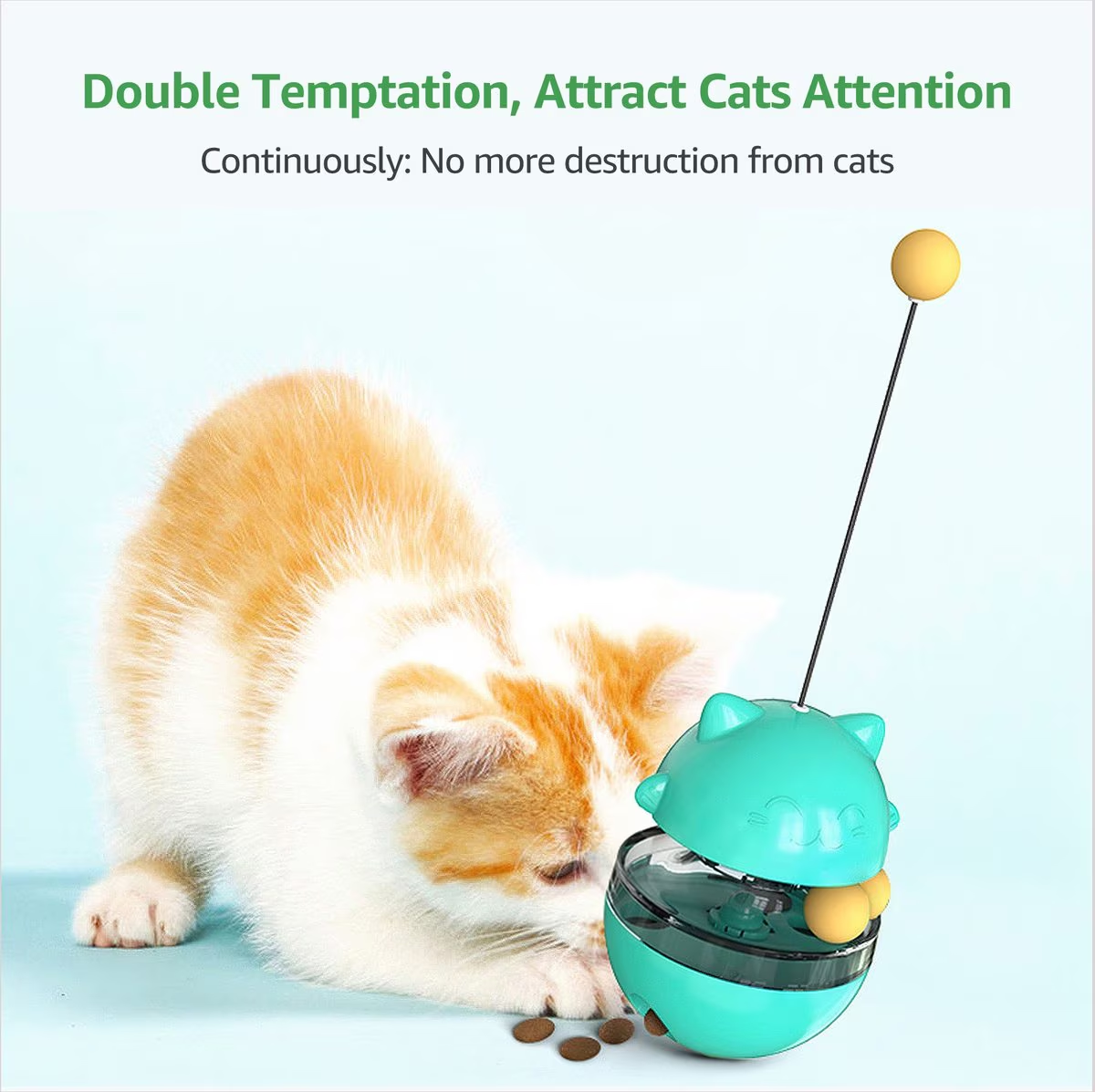 Juguete Interactivo Tambaleante para Gato – Con Dispensador de Comida